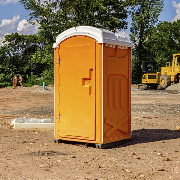 how often are the portable toilets cleaned and serviced during a rental period in Coaldale